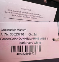 B-WARE DreiMaster Maritim Herren Jacke Gr. M Farbe Dunkelmarine Weiss