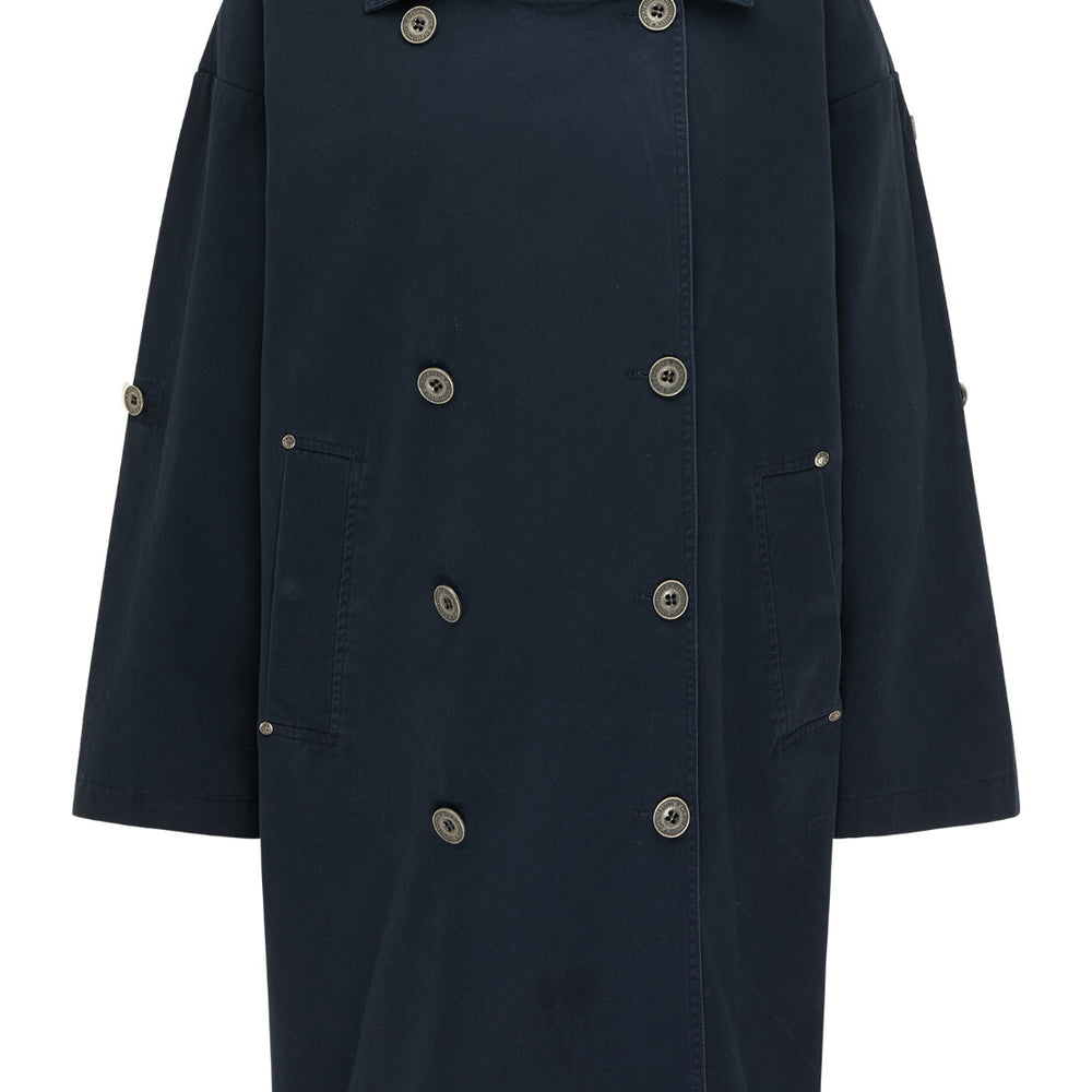 B-WARE DREIMASTER VINTAGE DAMEN MANTEL Gr.XXL Farbe Nachtblau