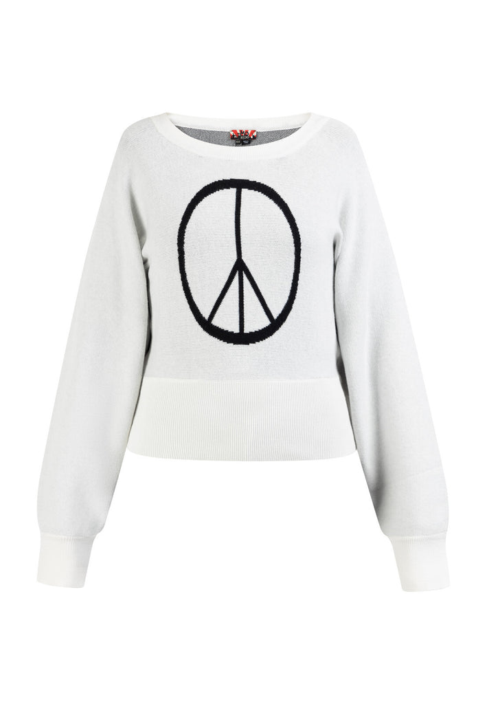 B-WARE MYMO ROCKS STRICKWESTE Gr. M/L Farbe Weiss