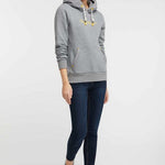 B-WARE SCHMUDDELWEDDA DAMEN KAPUZENPULLOVER GR.S FARBE GRAU MELANGE