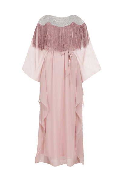 B-WARE FAINA DAMEN KLEID Gr XS FARBE ROSA - Glanz und Glamour