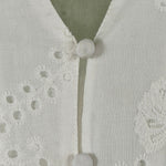 B-WARE DREIMASTER VINTAGE DAMEN SOMMERKLEID Gr. M Farbe Weiss