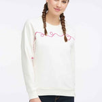 B-WARE MYMO DAMEN SWEATSHIRT GR.XS FARBE WEISS