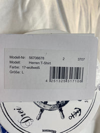 B-WARE DREIMASTER HERREN T-SHIRT Gr.L FARBE WOLLWEISS