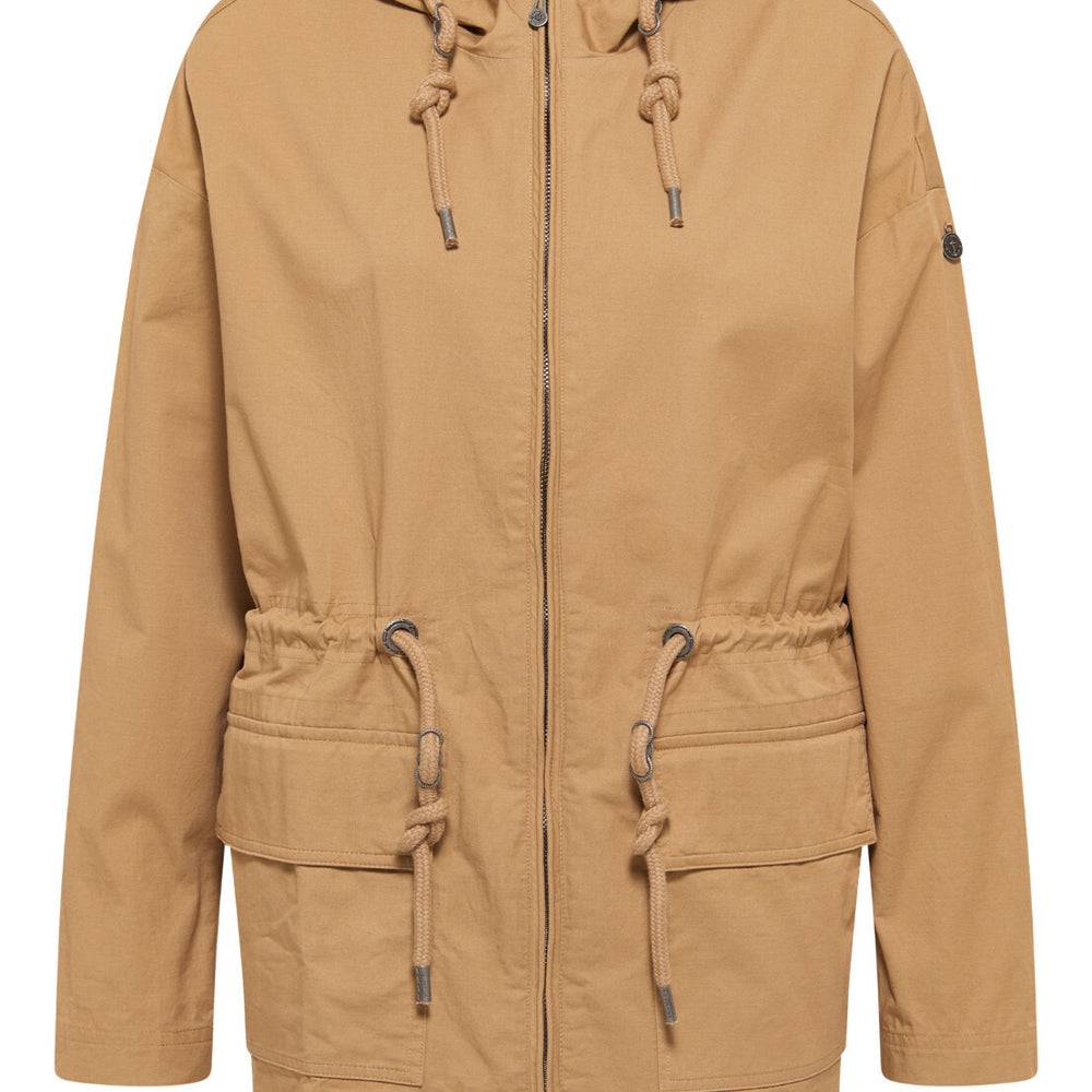 B-WARE DreiMaster Vintage Damen Parka aus Baumwolle Gr. L Farbe Dunkelsand