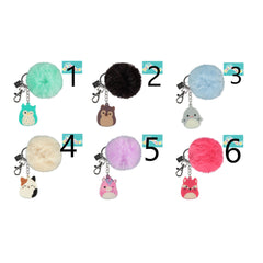 SQUISHMALLOW Schlüsselanhänger Pompon misst ca. Ø7 cm