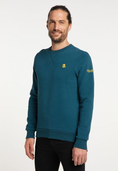 B-WARE SCHMUDDELWEDDA HERREN SWEATPULLOVER GR.M FARBE PETROL