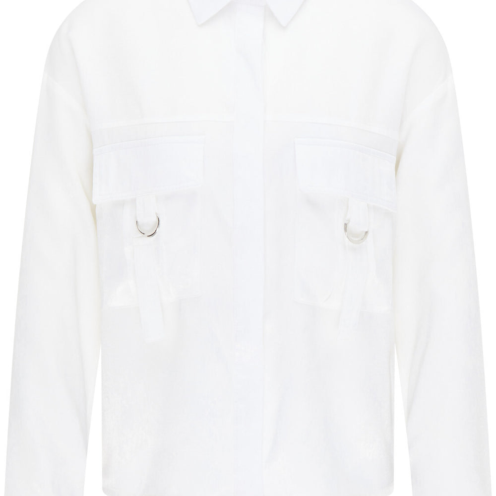 B-WARE USHA BLUE LABEL DAMEN BLUSE Gr.M Farbe Weiss