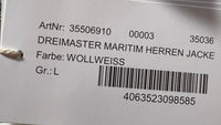 B-WARE DREIMASTER MARITIM HERREN JACKE Gr.L Farbe Wollweiss