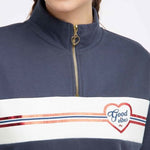 B-WARE MYMO DAMEN SWEATSHIRT Gr.L FARBE DUNKELBLAU