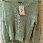 B-WARE USHA DAMEN PULLOVER Gr.XS/S FARBE MINZE