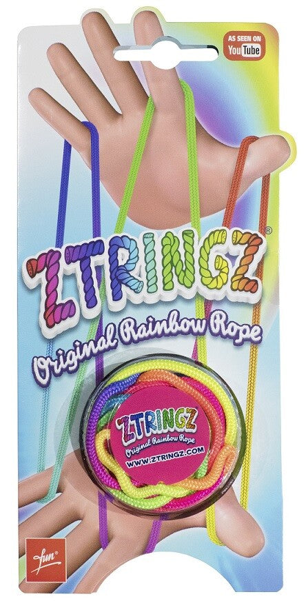 2x Fingertwist Ztringz Fadenspiel Regenbogen Rainbow Rope Finger Twist