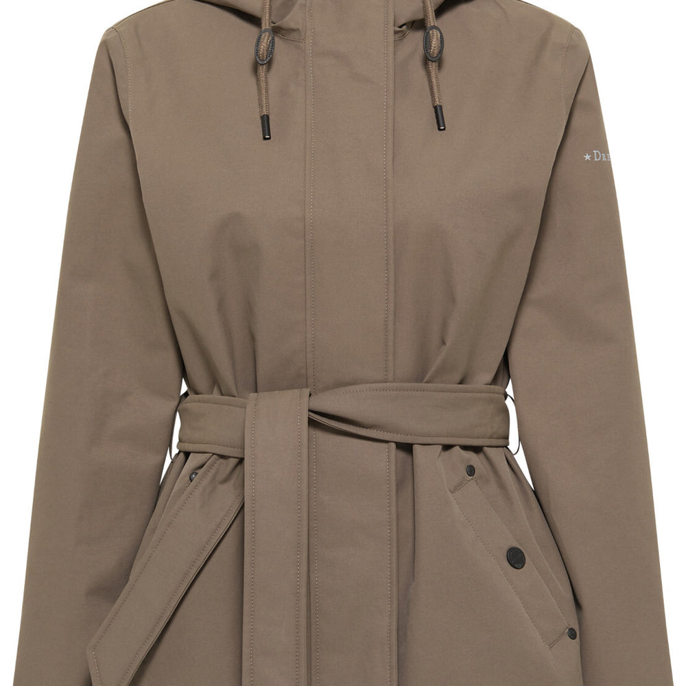 B-WARE DreiMaster Klassik Damen Regenjacke Gr. L Farbe Schlammoliv