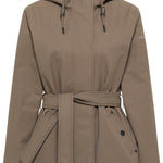 B-WARE DreiMaster Klassik Damen Regenjacke Gr. L Farbe Schlammoliv