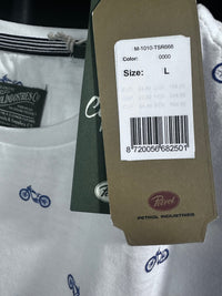 B-WARE PETROL INDUSTRIES HERREN T-SHIRT GR.L FARBE BRIGHT WHITE