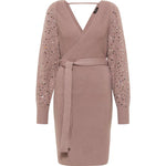 B-WARE FAINA DAMEN STRICKKLEID GR.XS/S FARBE DUNKELTAUPE