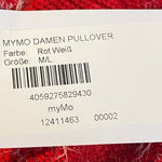 B-WARE MYMO DAMEN PULLOVER Gr. M/L Farbe Rot Weiss