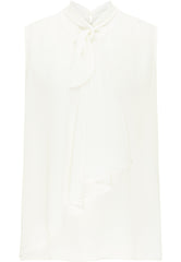 B-WARE DREIMASTER KLASSIK DAMEN BLUSE ÄRMELLOSE Gr.S Farbe Wollweiss