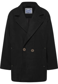 B-WARE DREIMASTER VINTAGE DAMEN ÜBERGANGSMANTEL Gr. M Farbe Schwarz