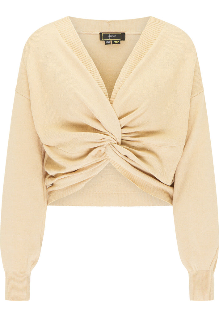 B-WARE FAINA DAMEN STRICKPULLOVER GR.XL/XXL FARBE BEIGE