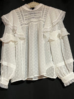 B-WARE MYMO ROCKS DAMEN BLUSE GRÖSSE L Farbe Weiss