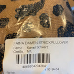 B-WARE FAINA DAMEN STRICKPULLOVER Gr. M/L Farbe Kamel Schwarz