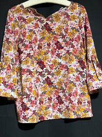B-WARE usha Damen Bluse Gr. M Farbe WOLLWEISS MEHRFARBIG