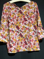 B-WARE usha Damen Bluse Gr. M Farbe WOLLWEISS MEHRFARBIG