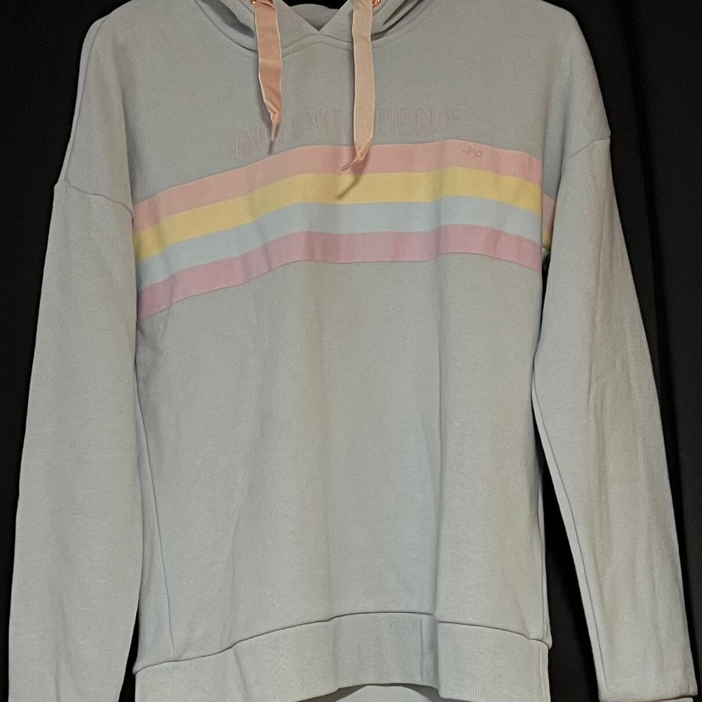 B-WARE MYMO DAMEN KAPUZENPULLOVER Gr. S Farbe Hellblau Melange