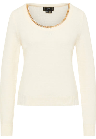 B-WARE FAINA DAMEN STRICKPULLOVER Gr. M/L Farbe Weiss