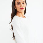 B-WARE FAINA DAMEN STRICKKLEID GR.XL/XXL FARBE WEISS