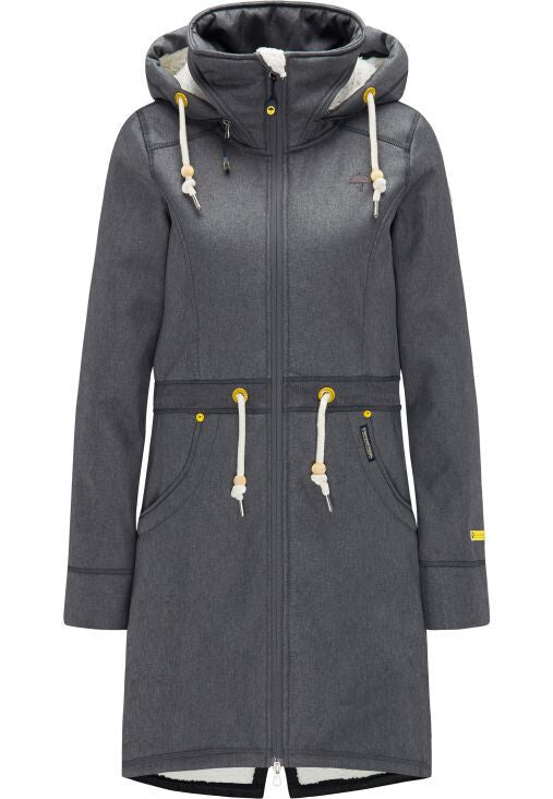 Musterware/Einzelstück... SCHMUDDELWEDDA DAMEN PARKA GR.S FARBE GRAU MELANGE