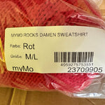 B-WARE MYMO ROCKS DAMEN SWEATSHIRT Gr. M/L Farbe Rot