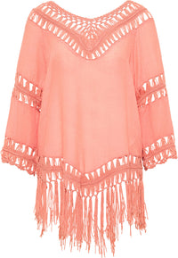 B-WARE USHA FESTIVAL DAMEN TOP Gr. XS/S Farbe Koralle