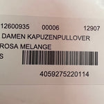 B-WARE MYMO DAMEN KAPUZENPULLOVER Gr.S Farbe Rosa Melange