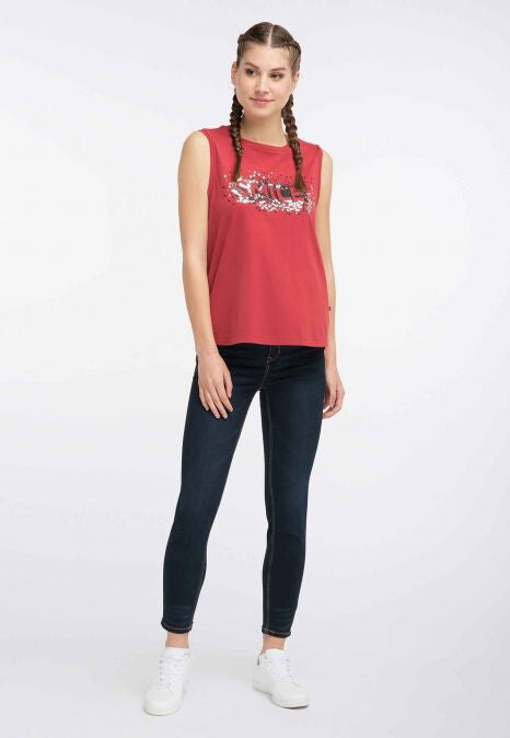 B-WARE MYMO DAMEN TOP GR.S FARBE ROT