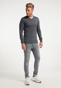 B-WARE PETROL INDUSTRIES HERREN PULLOVER GR.M FARBE RAVEN GREY