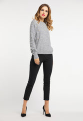 B-WARE FAINA DAMEN PULLOVER Gr. L/XL Farbe GRAU MELANGE