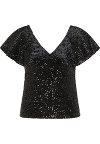B-WARE FAINA DAMEN TOP Gr. M Farbe Schwarz
