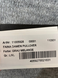 B-WARE FAINA DAMEN PULLOVER Gr. L/XL Farbe GRAU MELANGE