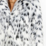 B-WARE FAINA DAMEN MANTEL GR.XS FARBE WEISS SCHWARZ