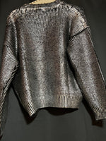 B-WARE myMo Strickpullover nolie Gr.M/L Farbe Silber Schwarz