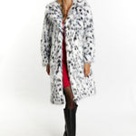 B-WARE FAINA DAMEN MANTEL GR.XS FARBE WEISS SCHWARZ