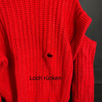 B-WARE FAINA DAMEN STRICKPULLOVER Gr.M/L FARBE ROT