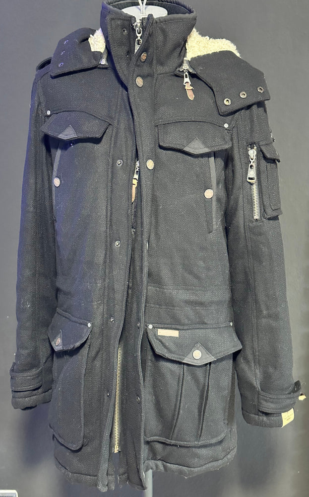 B-WARE DREIMASTER HERREN MANTEL GR.M FARBE SCHWARZ