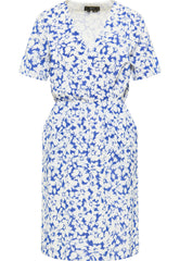 B-WARE FAINA DAMEN KLEID Gr. S Farbe Blau Weiss