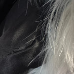 B-WARE FAINA DAMEN MANTEL GR.XS FARBE WEISS SCHWARZ