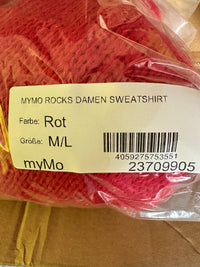 B-WARE MYMO ROCKS DAMEN SWEATSHIRT Gr. M/L Farbe Rot