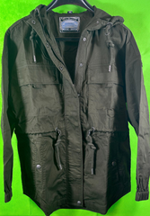 B-WARE DREIMASTER VINTAGE DAMEN ÜBERGANGSJACKE Gr. S Farbe Moosgrün