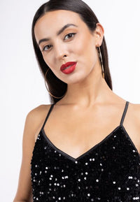 B-WARE FAINA DAMEN KLEID GR.L FARBE SCHWARZ